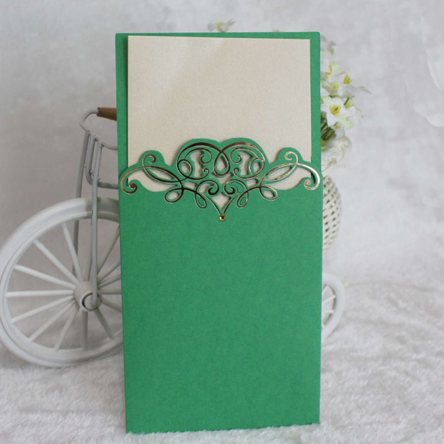 Rectangle Pocket Invitation Wedding Card Customized Wholesale Made in China